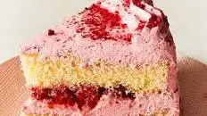 Raspberry Cake With Whipped Cream Filling by Shilpa Uskokovic