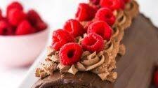 Raspberry Chocolate Roll Cake
