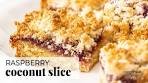 Raspberry Coconut Slice