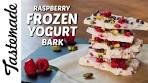 Raspberry Frozen Yogurt Bark l Jen Phanomrat