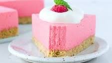 Raspberry Jello Cheesecake (no bake)