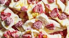 Raspberry-Lemon Greek Frozen Yogurt Bark