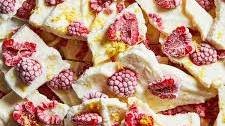 Raspberry-Lemon Greek Frozen Yogurt Bark