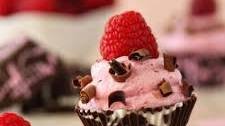 Raspberry Mousse Chocolate Cups