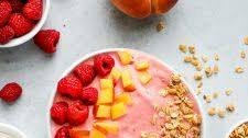 Raspberry Peach Smoothie Bowl