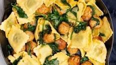 Ravioli and Meatballs Skillet