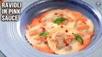 Ravioli in Pink Sauce Recipe | Stuffed with Vegetables ...