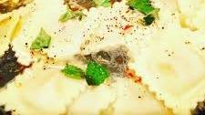 Ravioli with Garlic & Basil Oil