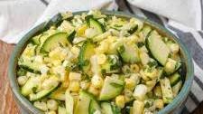 Raw Corn and Zucchini Salad with Lime Vinaigrette