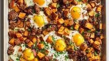 Recipe: Sweet Potato Hash with Sausage & Eggs