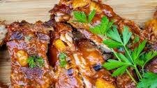 Ribs With Peach BBQ Sauce