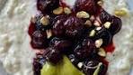 Rice pudding with roasted cherries and pistachio paste ...