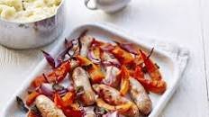 Roast sausage & squash with mustard & sage