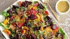 Roasted beet and citrus salad with mustard vinaigrette