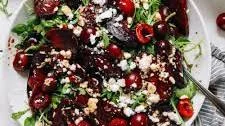 Roasted Beet & Cherry Salad with Balsamic Vinaigrette
