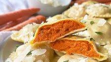 Roasted Carrot Ravioli in Thyme Brown Butter