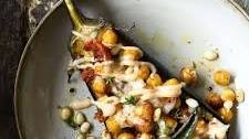 Roasted Eggplant with Smokey Chickpeas and Parmesan
