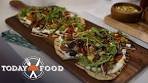 Roasted veggie flatbread with hot honey: Get the recipe!