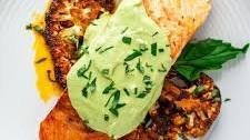Salmon with Creamy Avocado Sauce