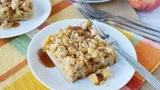 Salted Caramel Apple Bars made with Cake Mix