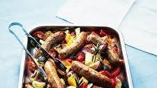 Sausages with ratatouille