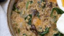 Savory Spinach, Cheddar & Mushroom Oatmeal