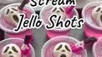 Scream Jello Shots! I used starburst pink gelatin with a couple ...