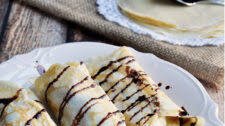 Simple Crepes with Peanut Butter and Banana