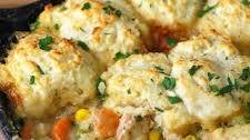 Skillet Chicken Pot Pie Recipe with Easy Biscuits + Video