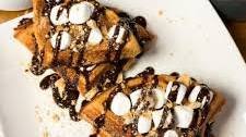 S’mores Waffles Recipe with Chocolate Chips and Marshmallows