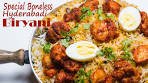 Special Chicken Biryani With Egg Salan - Bonless Chicken 65 ...