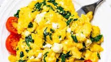 Spinach Scrambled Eggs