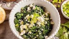 Spinach with Feta and Lemon (Island of Crete-Greece)