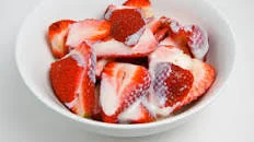 Strawberries in Sweetened Condensed Milk