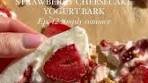 Strawberry Cheesecake Frozen Yogurt Bark! Welcome back to ...