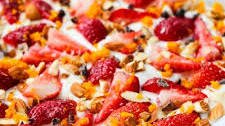 Strawberry Orange Frozen Greek Yogurt Bark