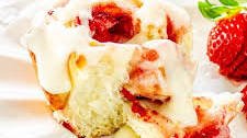 Strawberry Rolls with Cream Cheese Icing