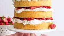 Strawberry Shortcake Cake with Mascarpone Cream