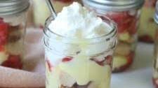 Strawberry Shortcake Parfaits in Mason Jars