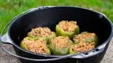 Stuffed Bell Peppers- a perfect camping meal