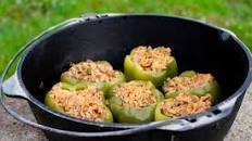 Stuffed Bell Peppers- a perfect camping meal