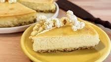 Sweet Corn Cheesecake with a Popcorn Crust
