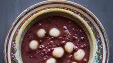 Sweet Red Bean Soup Tang Yuan (Hong Dou Tang)