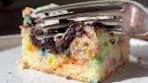 Swirled Funfetti Cake with Fudgy Brownie Batter