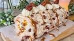 This Toffee Pecan Meringue Roulade is the perfect Christmas ...
