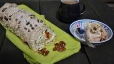 Toffee Pecan Meringue Roulade