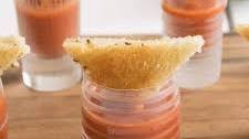 Tomato Soup Shots with Mini Grilled Cheese