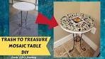 Trash to Treasure DIY Mosaic Table Tutorial