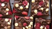 Triple Chocolate Raspberry Brownies