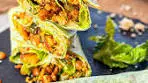 Vegan Roasted Veggie Hummus Wrap with Chickpeas The ...
